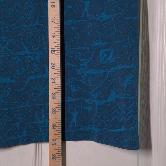 VINTAGE Gecko Hawaiian All-Over Print USED Shirt (S, Single Stitch, Blue, AOP) - Picture 4 of 8